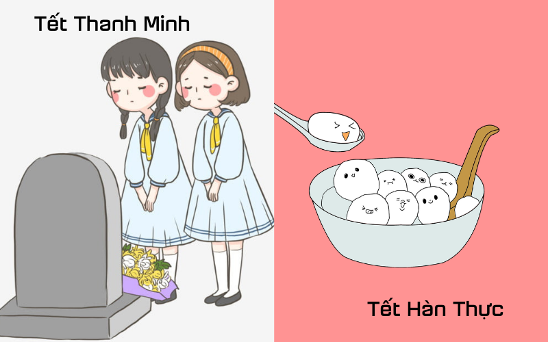 Ảnh minh họa phân biệt Tết Thanh Minh và Tết Hàn Thực